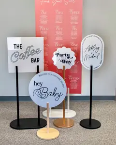 Sign Stand Base, Raw Wood Ready For You to Paint Any Color. Holds 3/16" Foam Board and up to 1/4" Acrylic
