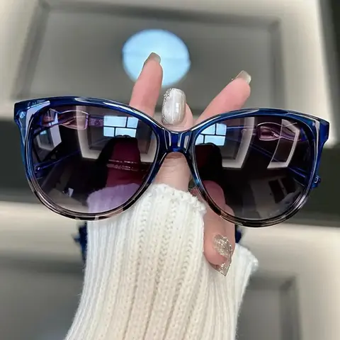 Vintage Cat Eye Frame Sunglasses, Fashion Shades, Trendy Casual Tinted Lens Sunglasses for Women, Fashion Accessories for Everyday Use and Outdoor Activities