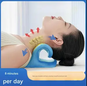 Enhanced version of neck massage pillow - Home use to relieve neck and shoulder pressure. Neck support and pressure-relieving finger pillow. Cervical pillow for shoulders and neck. Soft Roller Tool