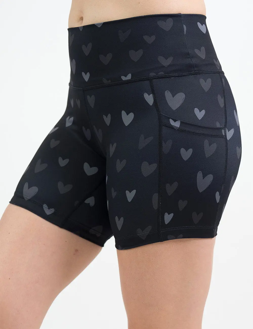CVG Shadow Hearts - Sports Shorts, Spandex Compression Design, Slip-Resistant for Beach, Swimming Activities