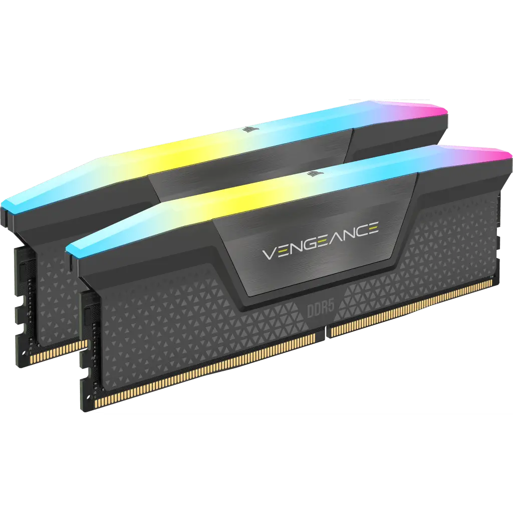 VENGEANCE® RGB 32GB (2x16GB) DDR5 DRAM Up To 6000MT/s CL36 AMD EXPO & Intel XMP Memory Kit