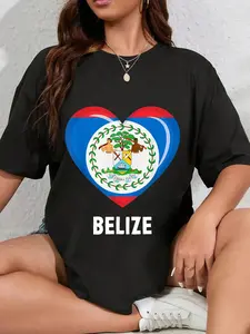 100% Cotton Unisex Belize Flag Jersey | Belizian T-Shirt Belize Flag Belizeans Clothing & Gifts
