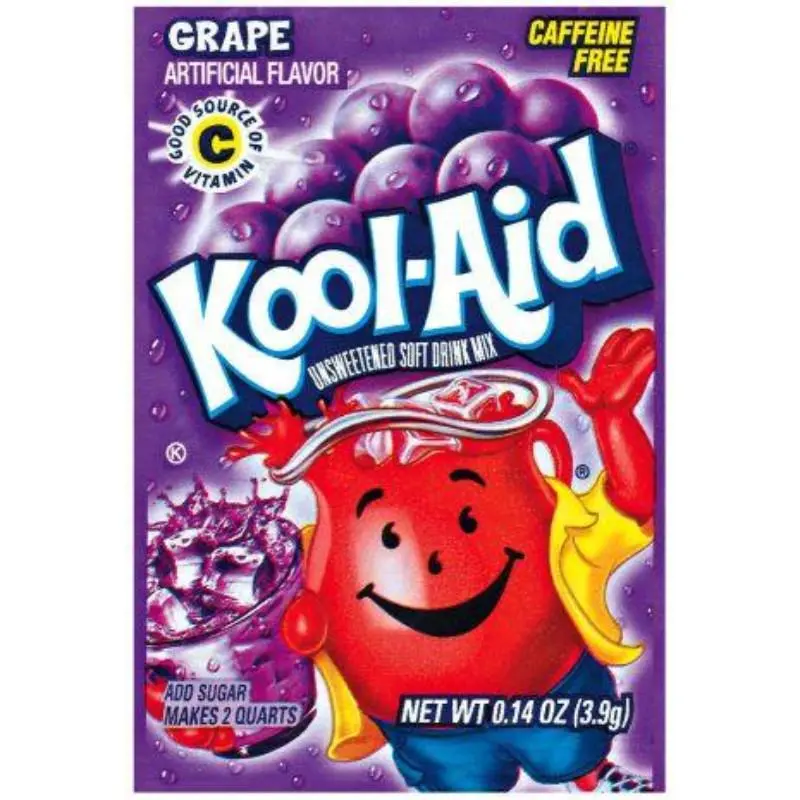 Kool-Aid Grape Drink Mix Packets, 48-Count Flavorful Hydration Powder Bundle, Beverage Mix