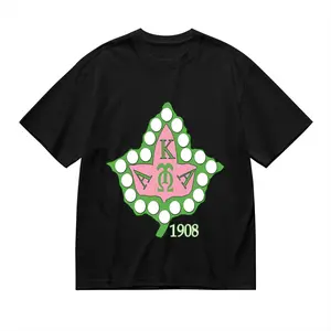 Women's J15 AKA 1908 Graphic Crewneck T-Shirt - Black With Pink & Green Empowerment Slogans, Breathable Summer Casual Short Sleeve Top, Machine Washable, Celebratory Apparel, Comfo