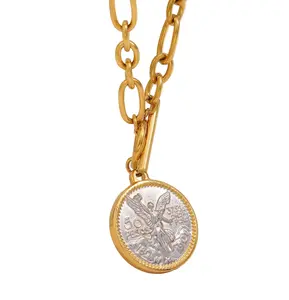 MEXICAN COIN NECKLACE 💧 Cross Pendant
