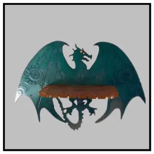 Dragon Wall candle shelf + 2 pillar Candles