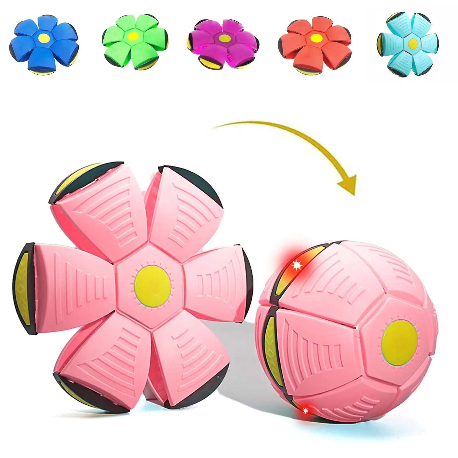 Magic Ball Toy - Dual Form Bouncing Ball with Light Effects, Parent-Child Interactive Play, Safe for Kids Indoor & Outdoor