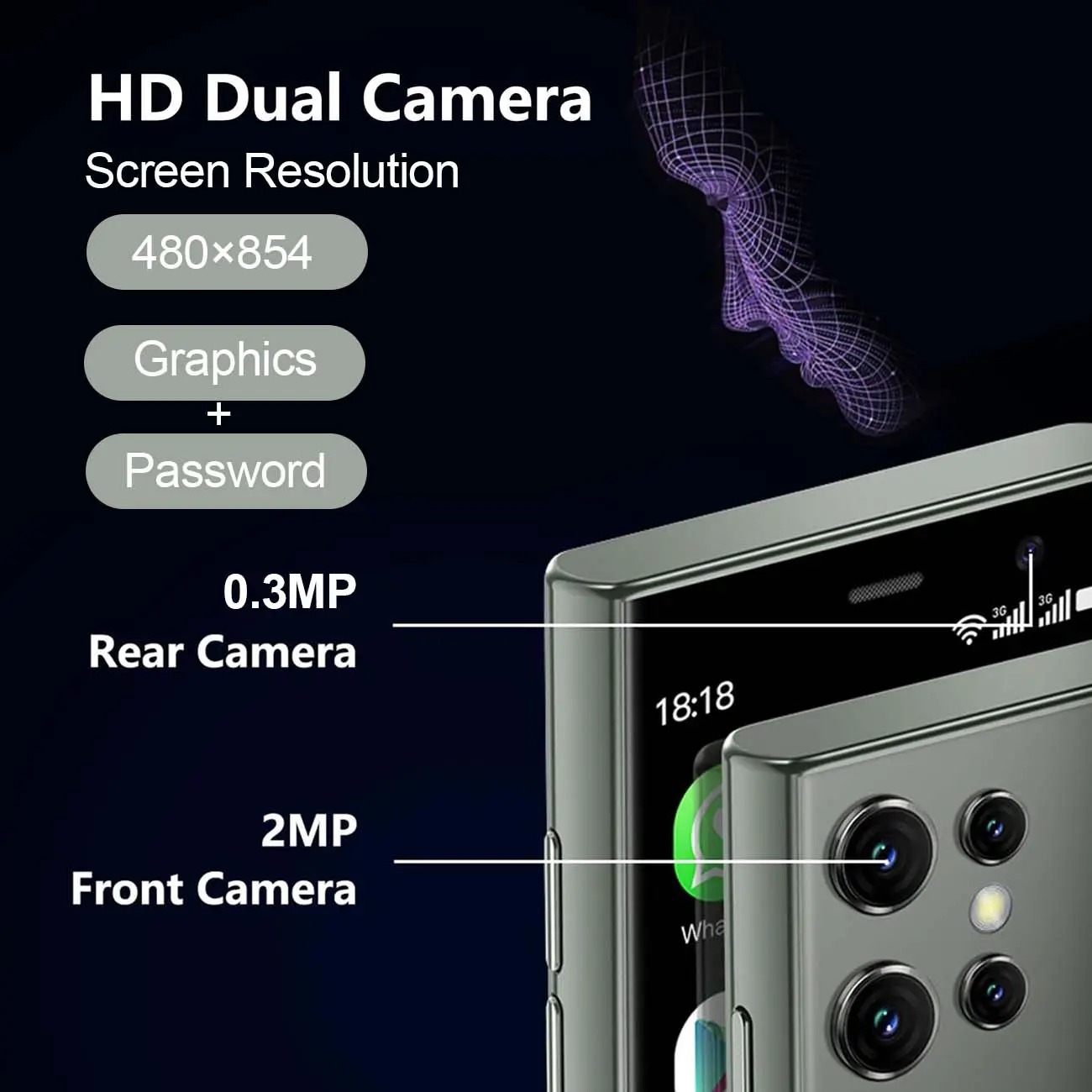 Android 9 Smartphone with 2GB RAM, 16GB ROM, 3.0-inch HD Screen