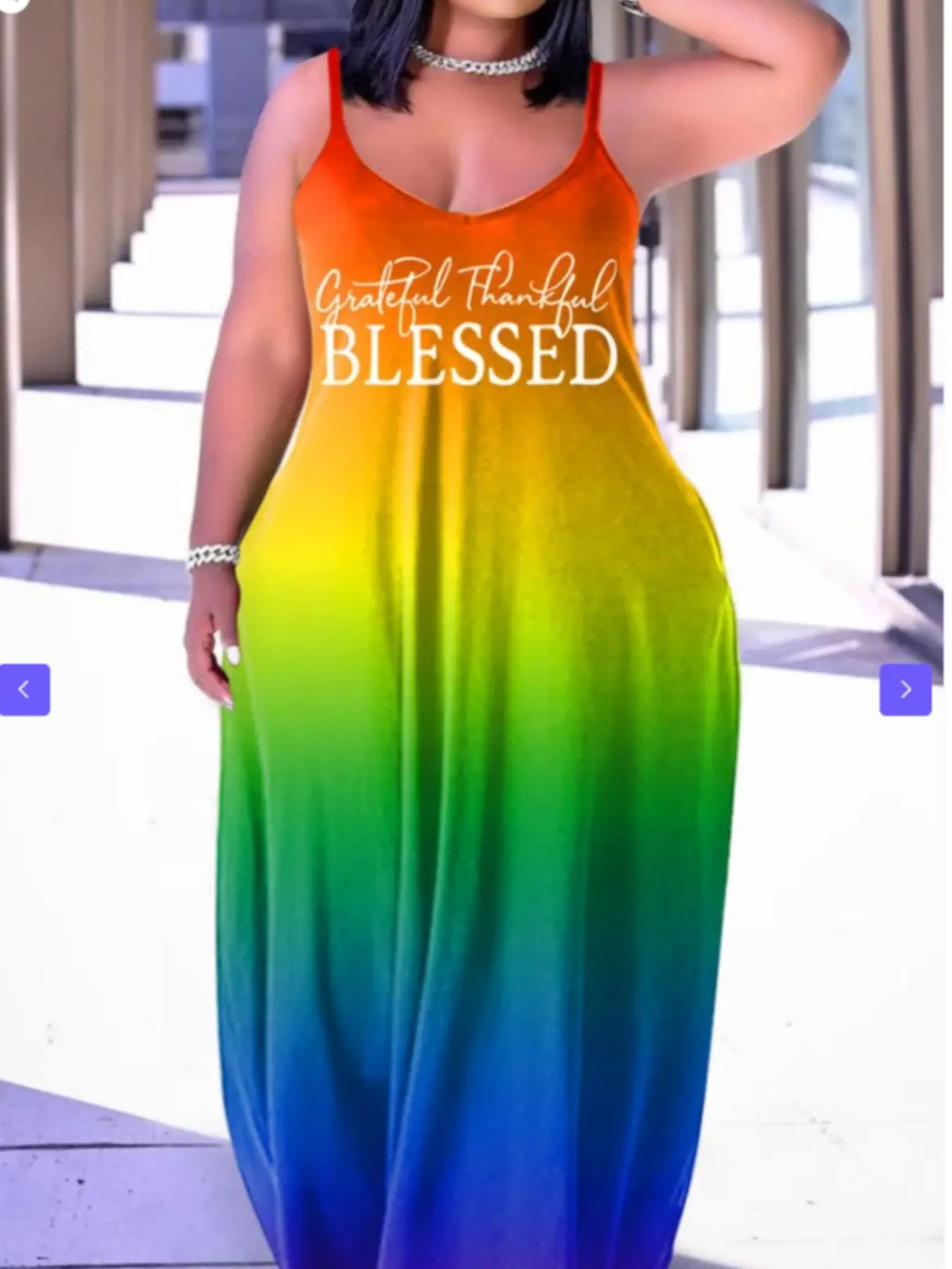 Plus Size Ombre Letter Print Pocket Cami Dress, Casual Sleeveless Spaghetti Strap Long Dress for Summer, Women's Plus Clothing for Daily Wear, Womenswear - TikTok Shop Plus Size Ombre Letter Print Pocket Cami Dress, Casual Sleeveless Spaghetti Strap Long Dress for Summer, Women's Plus Clothing for Daily Wear, Womenswear - TikTok Shop