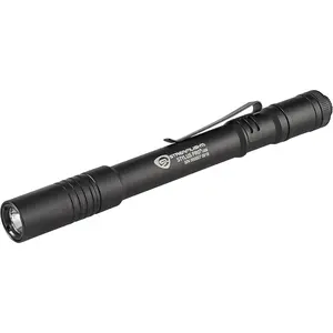 Streamlight 66134 Stylus Pro USB 350-Lumen Rechargeable White LED Pen Light for Inspectors, Law Enforcement, and Everyday Use with USB Cable, and Nylon Holster, Black
