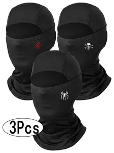 3Pcs  Multifunctional Turban Hat, High Elasticity, Windproof, Warm, UV Protection, Ideal for Skiing, Motorcycle, Hiking, Cycling, Fishing