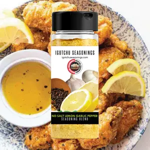 No Salt Lemon Garlic Pepper, Igotchu Seasonings—Flavorful Spice Blend