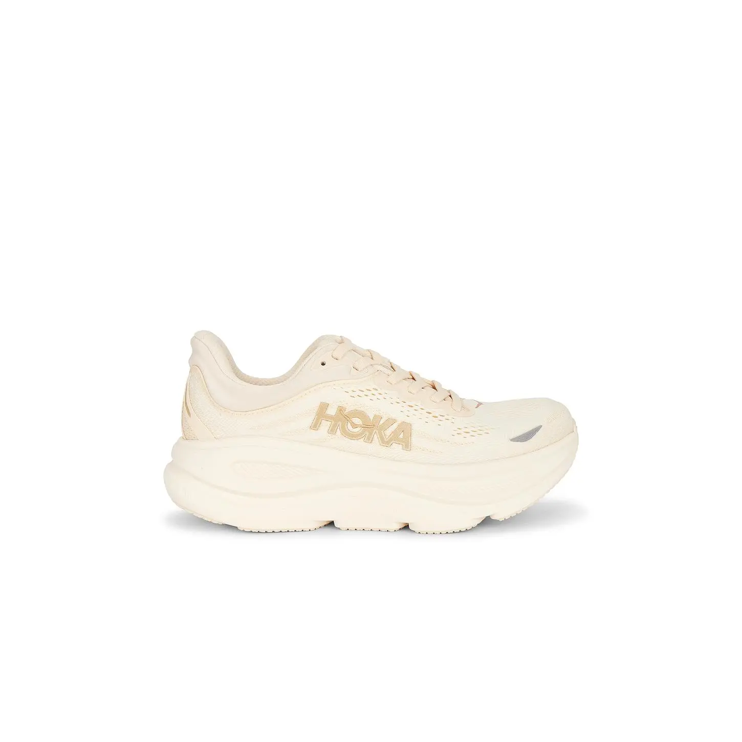 HOKA Bondi 9 Sneaker in Vanilla & Birch
