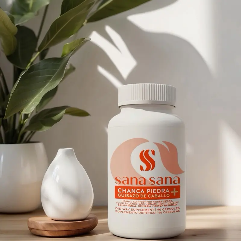 Sana Sana Chanca Piedra plus Guisazo de Caballo 1000mg -90 Capsules- Urinary Tract and Kidney Function-Supplement
