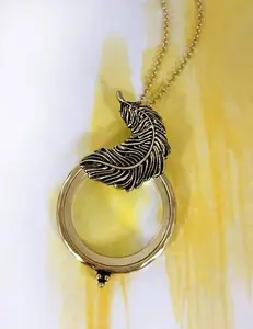 Leaf 6 Times Magnifier Magnifying Glass Pendant Necklace
