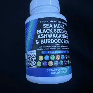 Product Review of Clean Nutraceuticals Sea Moss, Black Seed Oil, Ashwagandha, Turmeric, Bladderwrack, Burdock, Vitamin C, Vitamin D3 with Elderberry Manuka Supplement Capsules – MultiMineral from **