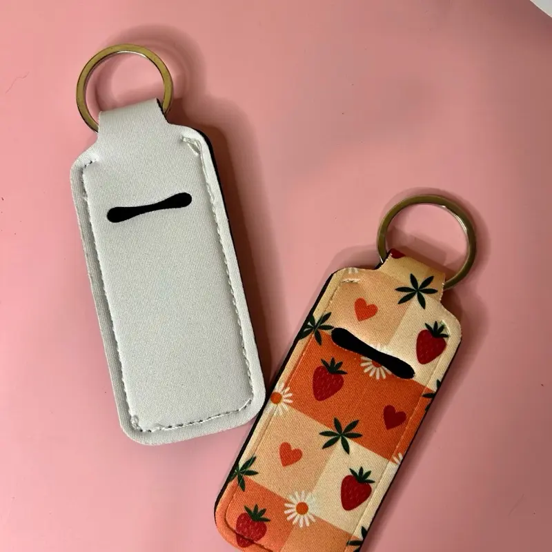 Lip balm holder keychain
