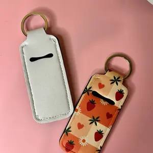 Lip balm holder keychain