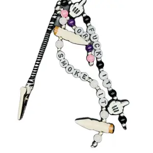 Smoke it Coochie Clip - Glow in the Dark with Unique Beads and Cigarette Charm for Stylish Accessory