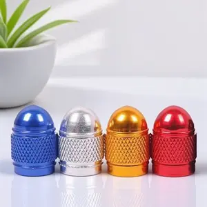 Universal Alloy Bullet Tire Valve Caps for Cars, Trucks, Motorcycles & SUVs - Threaded Metal Air Stem Covers, Dust-Proof Leak-Resistant, Anti-Rust Durable Tire Accessories, Decorative Cap.