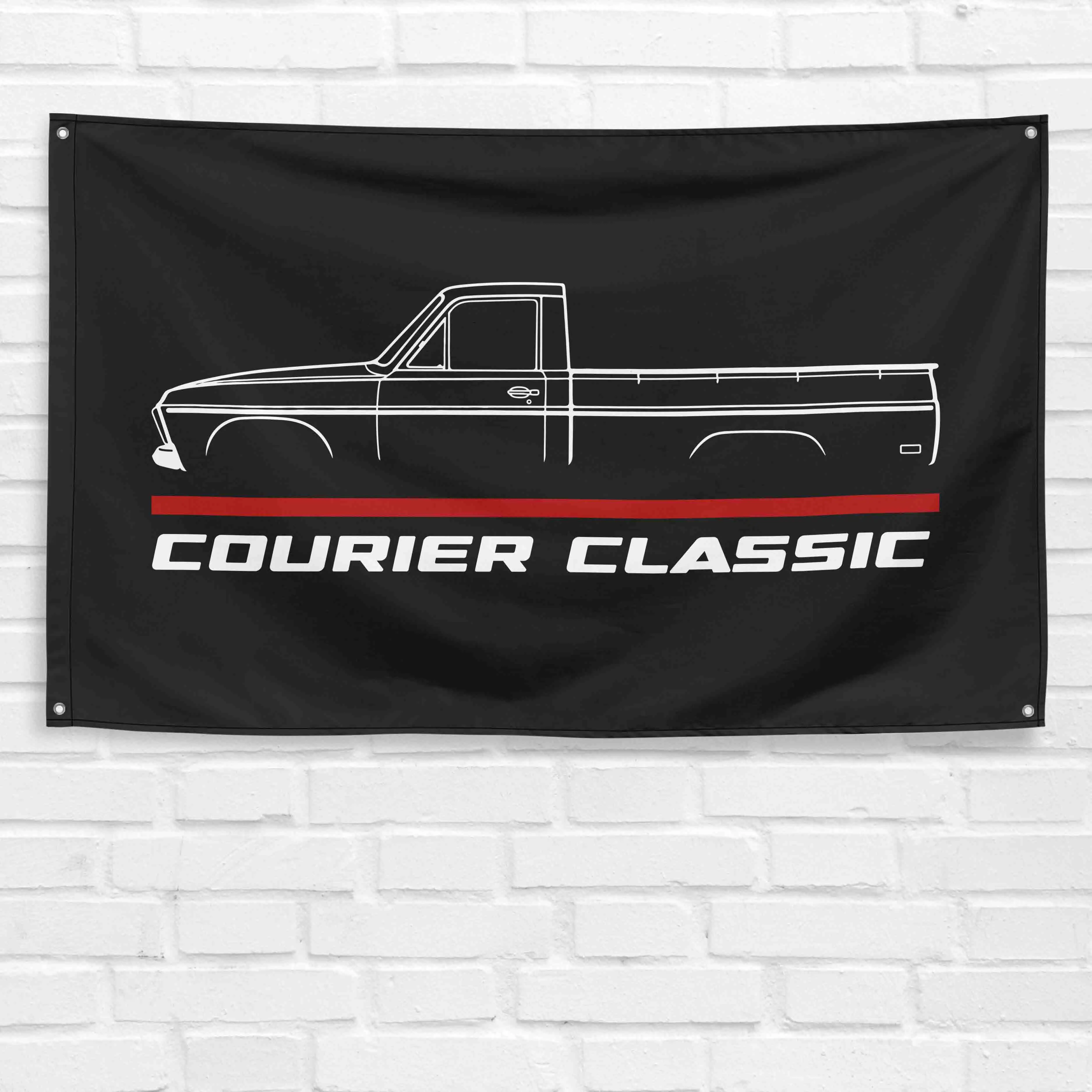 Courier Classic Truck Flag, 3x5 ft Lightweight Hanging Garage Wall Decor, Festive & Party Backdrop Banner, Birthday Gift
