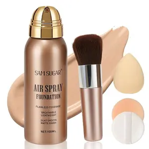 SAM SUGAR Air Spray Foundation - Flawless Matte Finish for Mature Skin, 24H Long-Lasting, Brightening & Concealing, Easy Application, Skin-Friendly Formula, 100ml - Concealer