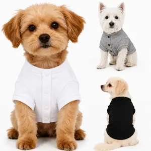 Cozy Pet Cardigan Shirt for Dogs & Cats, Soft Cotton Blend Button-Up Puppy Sweatshirt, Lightweight Pet Clothes for Small & Large Pets