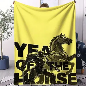 Cyberpunk Mech Print Flannel Blanket, Soft Comfortable Home Office Travel Camping Blanket, Air Conditioning Room Warm Sleep Blanket, Sofa Blanket