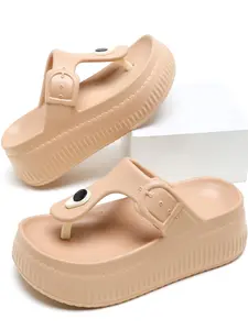 Women's Solid Color Non-slip Slides, Casual Comfortable Breathable Slippers for Summer, Female All-match Round Toe Slide Sandals for Daily Wear, Walking Shoes
