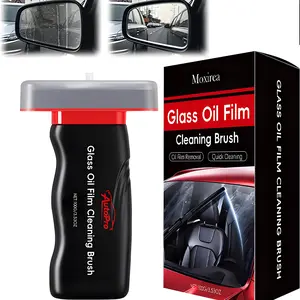 Car handheld oil remover, removes stains and leaves no traces on glass, cleans window oil films, offers fast cleaning, compact and easy to use – 100g degreaser cleaner