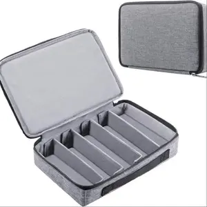 Travel Sunglasses Storage Box, Portable Adjustable Card Slot Eyewear Organizer, Suitable for Travel Home Convenience Bag, Glasses Organization