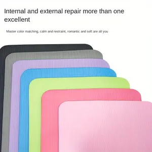 1 Black 1 Powder 2 Yoga mat thickened 15mm non-slip widening Lengthened fitness mat Exercise exercise Family yoga