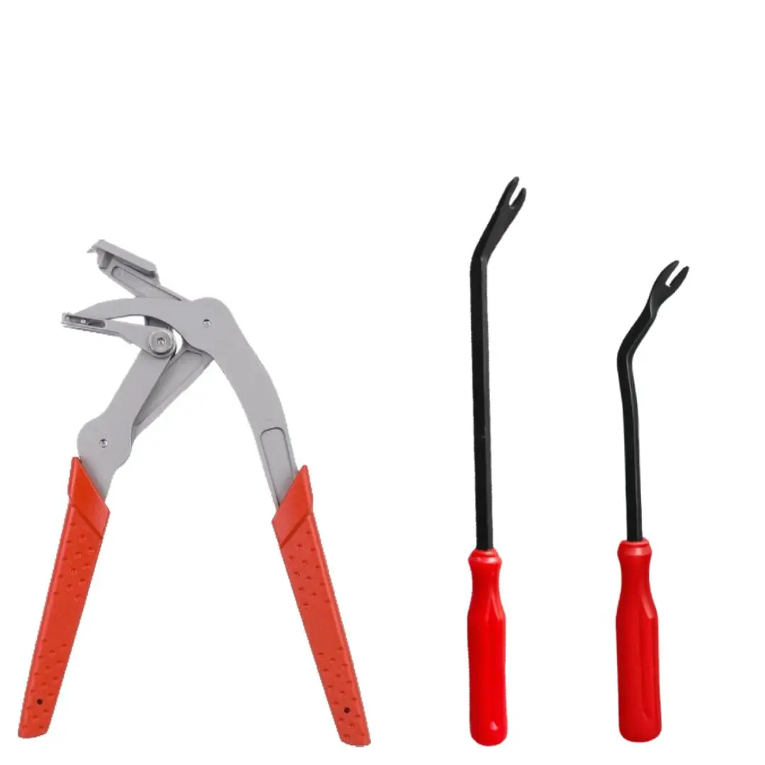 Car Clip Pliers, Panel Clip Removal Tool – Professional Auto Clip Removal Pliers for Automotive Plastic Fasteners, Push Pin & Door Trim, Damage-Free Interior & Exterior Disassembly Tool – Spring-Loaded with Non-Slip Grip