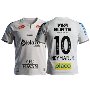 2025 2026 New Home White Away No.10 Neymar Short Sleeves Football Jerseys Top