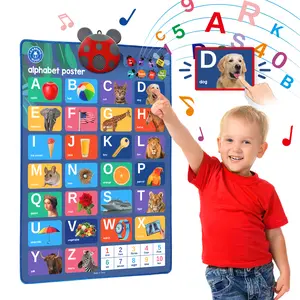 Interactive ABC & 123s Talking Poster & Musical Wall Chart, Educational Toy for Toddlers