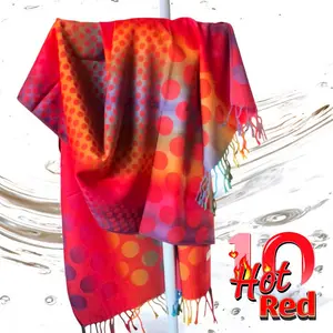 ColorTwist Reversible Rainbow Dots Shawl