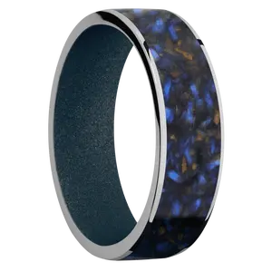 Titanium + Polish Finish + Blue Titanium