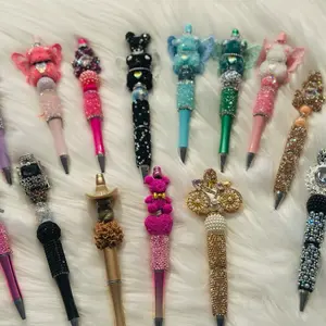 Bling Fancy Refillable Pens - Bear Pens with Various Designs and Colors, Ideal for Personalization and Styling