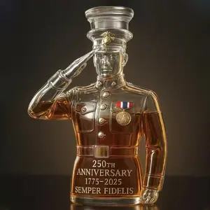 Creative Whiskey Bottle, 250 Years of Loyalty Commemorative Glass Liquor Bottle, Unique Gift Idea, Perfect for Collectors