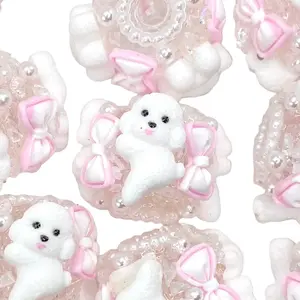 5pcs Life Is Better with Poodles Fancy Beads - Supplies for Beaded Pens Puppy Dog DIY