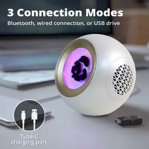 Ferrofluid Speaker - Magnetic Fluid Bluetooth Speaker with Dynamic Visual Effects and Fantastic Multi-Colored Lighting - Stereo Wireless Pairing, Unique Desktop Decoration