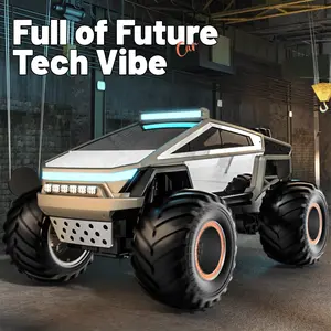 Full of Future Tech Vibe Remote Control Truck 1 Set Rechargeable RC Car with Light Music Cool Model Automatic Demonstration for Boys Girls rc  drift  cars