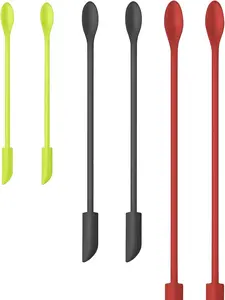 Silicone Spatula Set 6Pcs - Mini Scraper Tool for Beauty & Food （Reach Every Last Drop - Multi-Size Spatulas for Makeup Jars, Lotion Bottles & Kitchen Containers​）