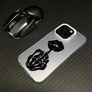 Cross Pattern Fashion TPU Laser Craft Phone Case for iPhone 17 16 15 14 13 12 11 Samsung Galaxy S25 S24 S23 S22 Anti-Drop Protection