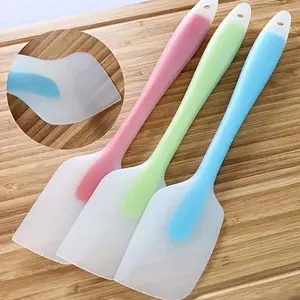 Silicone Spatula Set, Multifunctional Transparent Kitchen Tool, Heat Resistant, Ideal for Butter Scraping, Cream Whipping, Cake Baking, Jam Spreading
