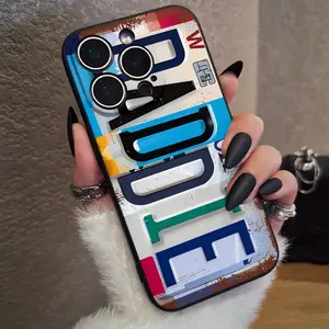 BADDIE patterned TPU shockproof soft case with license plate design, compatible with iPhone 17/16/15/14/13/12/11/X/XS/XSMAX/17E, anti-shock and drop-proof phone case, a holiday gift for friends, family, and yourself