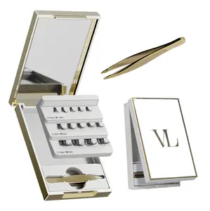 VLuxe By i•ENVY Mini Lash Palette with Mirror & Tweezer Applicator (No Lashes Included)