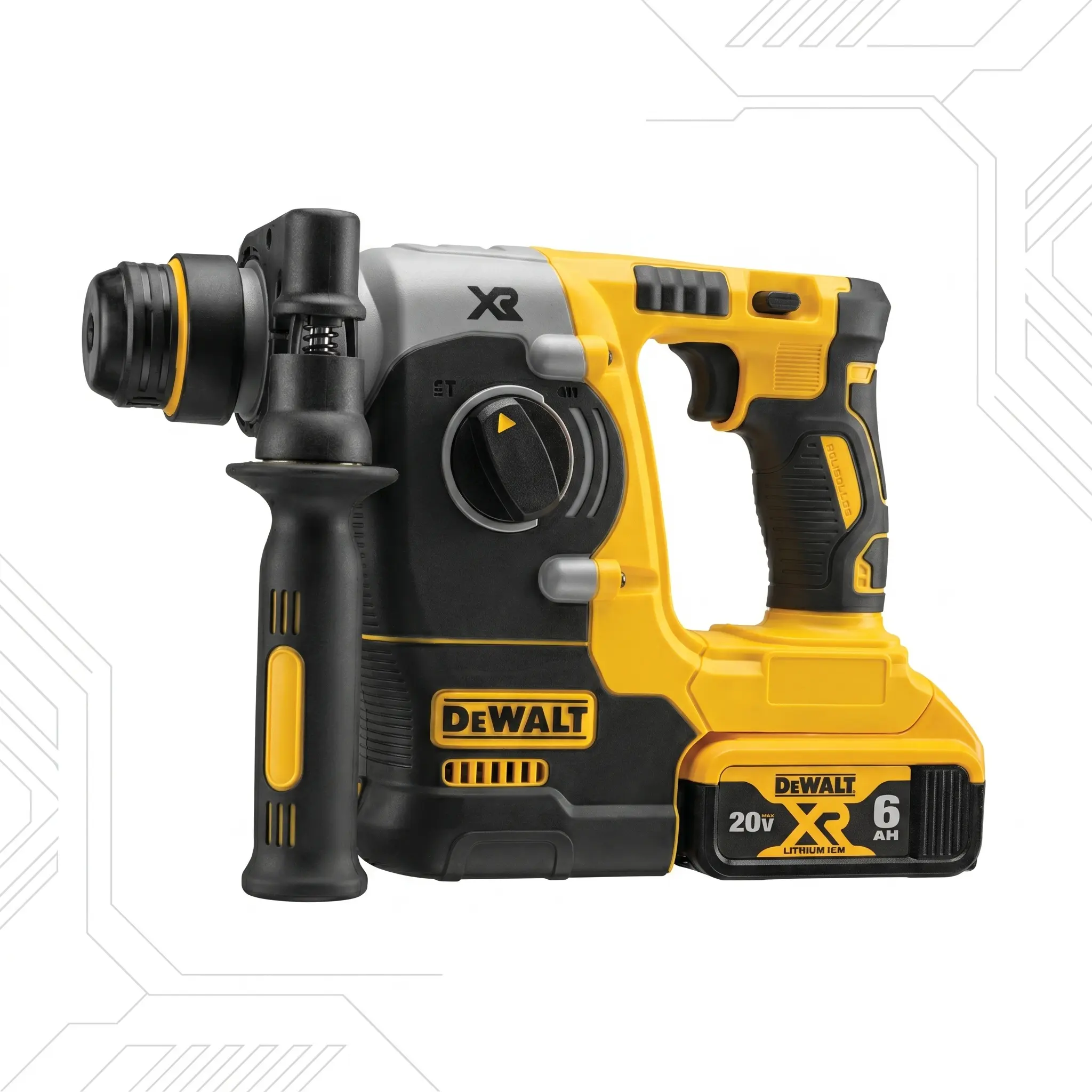 Dewalt DCH273 20V Max SDS Plus Brushless Cordless High Torque Rotary Hammer Drill - Durable 20V Max Brushless Cordless Drill/Driver, Stable Performance Construction Tool with Batteries for Contractors, Household Renovations