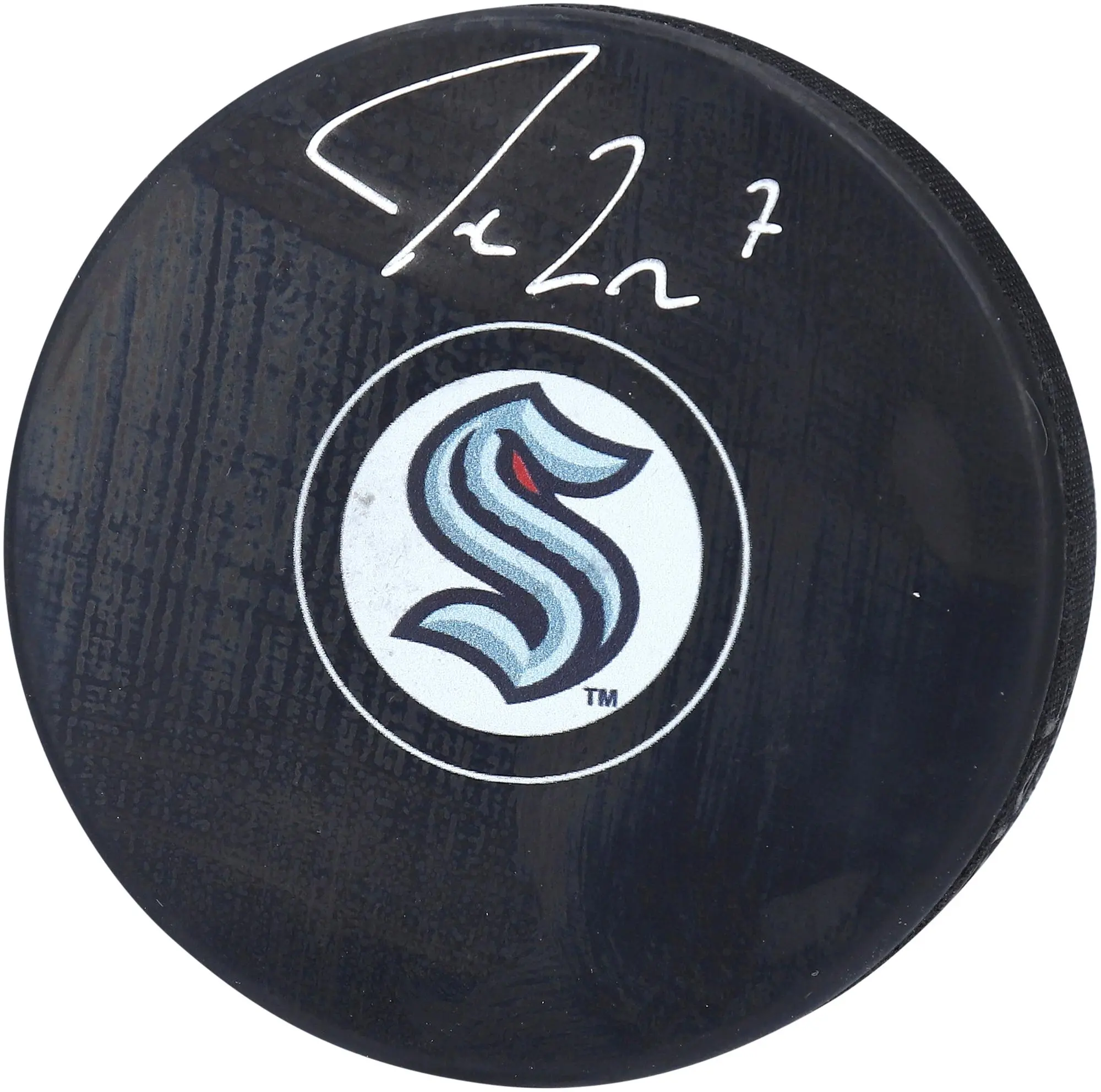 Jordan Eberle Seattle Kraken Autographed Hockey Puck - Fanatics Authentic Certified