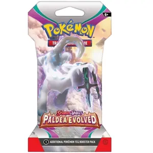 Pokémon Scarlet & Violet Paldea Evolved Sleeved Booster Pack (1) - 10 Cards & Basic Energy